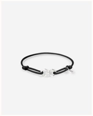 Buddha To Buddha Chain XS Cord Bracelet Black Sterling Silver Size M 17.6cm 001J051350325