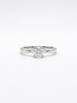 0.31ct Natural Round Brilliant Diamond Platinum Solitaire Ring FCD28380
