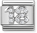 Nomination Classic 18 Sterling Silver & Steel Charm 330304/18