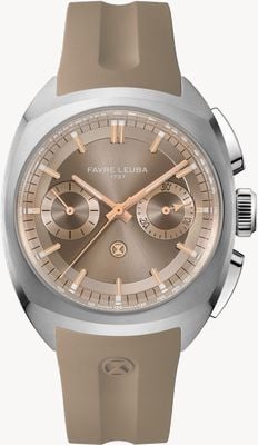 Favre Leuba Chief Chronograph Automatic (41mm) Dune Sunray Dial / Dune Rubber Strap 00.20101.113.08.308