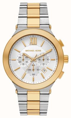 Michael Kors Billie Chronograph (44mm) Silver Dial / Two-Tone Stainless Steel Bracelet MK9221