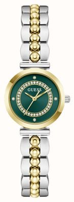Guess LEENA Three-Hand Quartz (26mm) Green Dial / Two-Tone Stainless Steel Bracelet GW0994L3