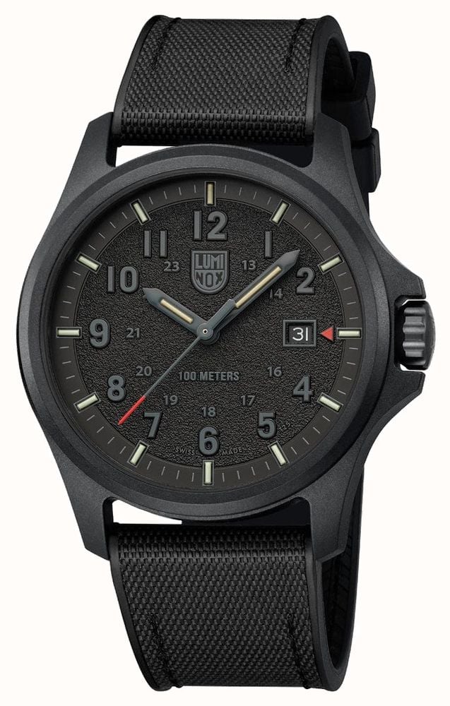 Luminox Atacama Field 1961 (43mm) Textured Blackout Dial / Black Rubber ...