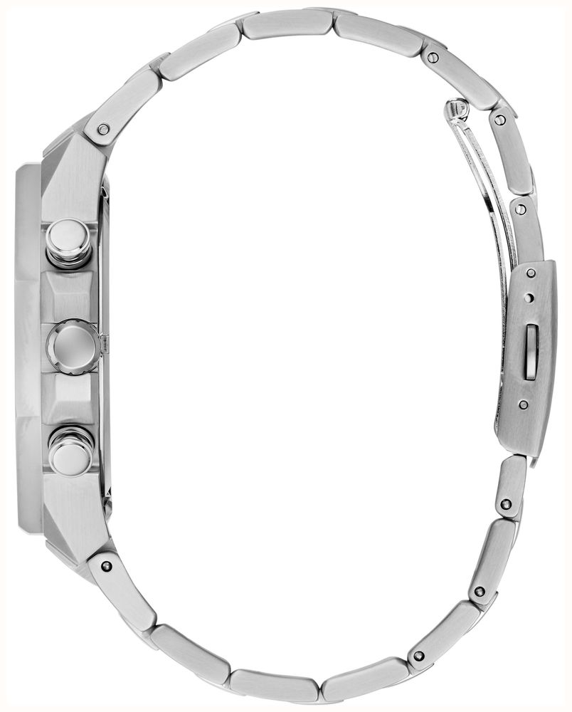 Guess Men's Blake Blue Sunray Dial Silver-Tone Stainless Steel Bracelet GW1122G1 - alternate view 5