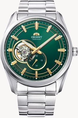 Orient Semi Skeleton Automatic (40.8mm) Green Dial / Stainless Steel Bracelet RA-AR0008E30B