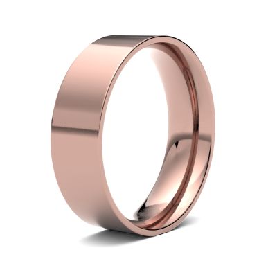 James Moore Wedding Rings | 9ct Rose Gold | 6mm | Light | Flat Court | AG_6GLE-9R