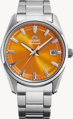 Orient Stretto Date Automatic Limited Edition (38.5mm) Orange Sunray Dial / Stainless Steel Bracelet RA-AC0R08Y30B