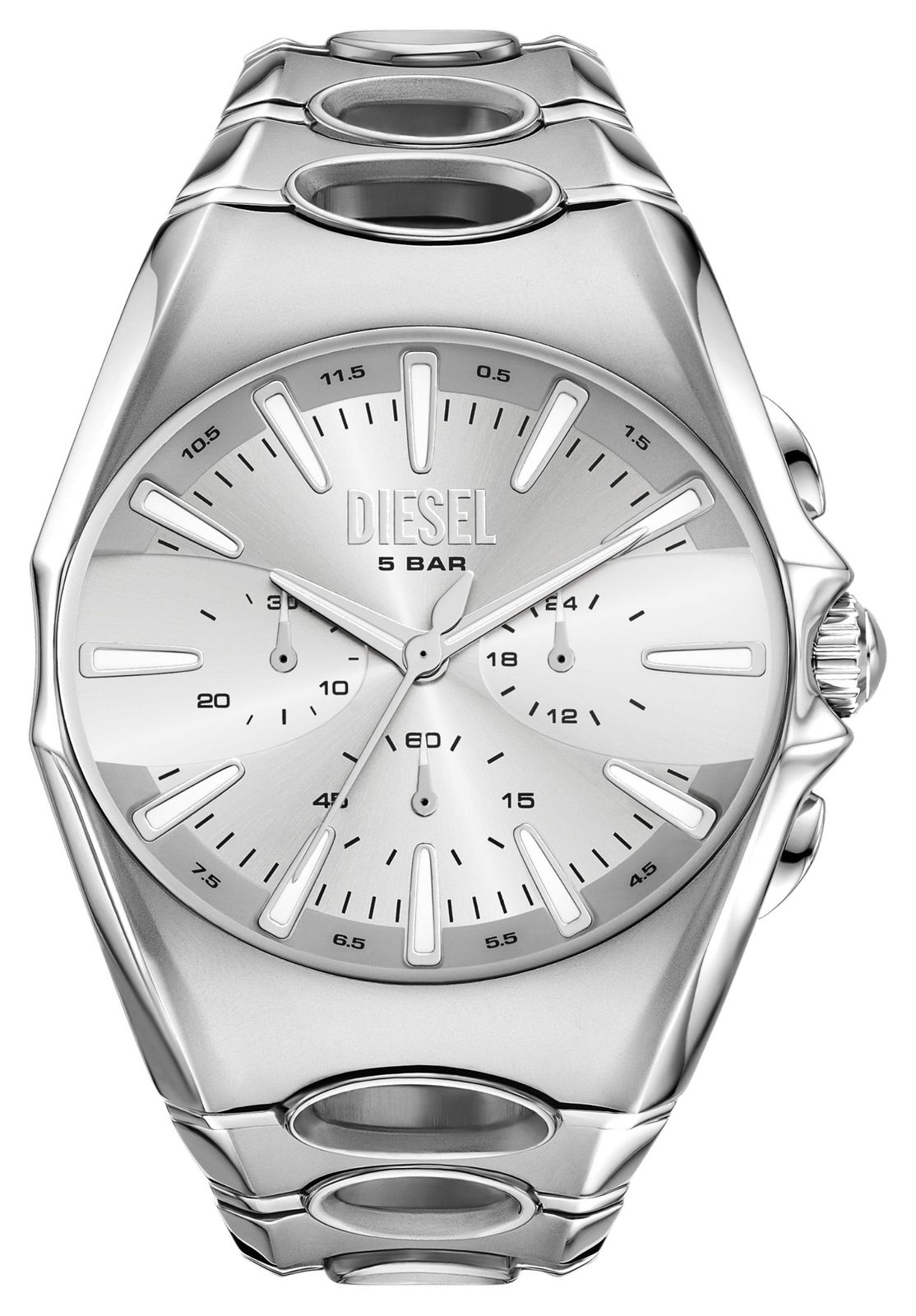 Diesel DZ4694 D-Curve Chronograph (49mm) Silver Dial / Watch
