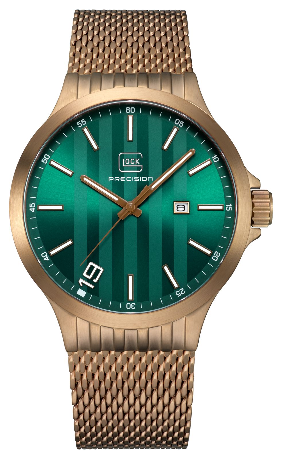 GLOCK Precision GW-12-2-24 Date Quartz (44mm) Green Striped Watch