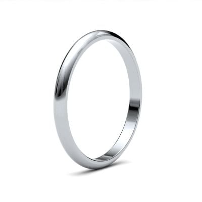 James Moore Wedding Ring  | 2mm | Medium | Size D-Shape | AG_2LMD-9W AG_2LMD-9W