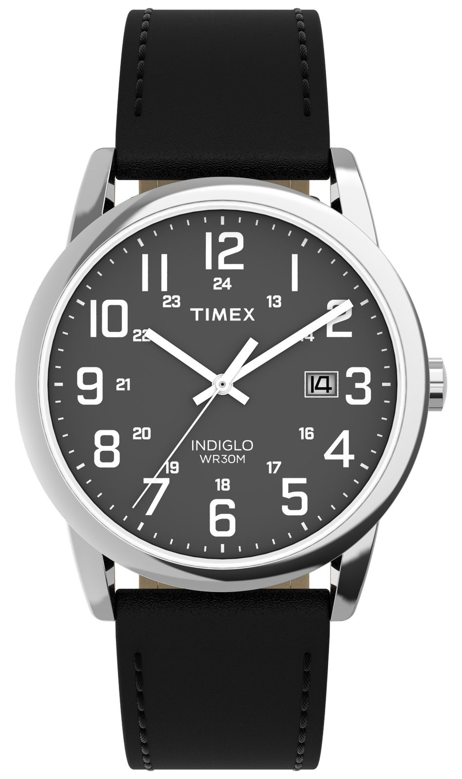 Timex TW2Y12800 Easy Reader (38mm) Black Dial / Black Watch