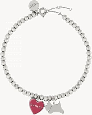 Radley Jewellery Ladies Love Letters Bas Metal Red Heart Bracelet RYJ3163S