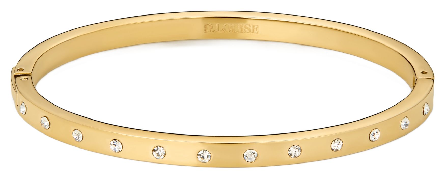 D.LOUISE YBB-017-02 Gold-Tone 3.5mm slim Eternity Bangle Jewellery