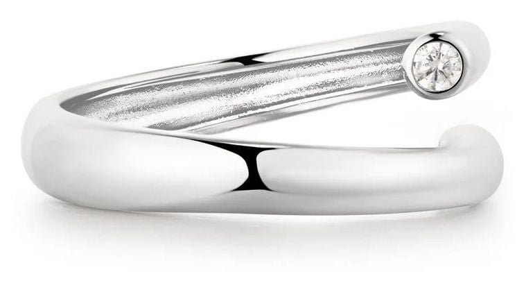 Ania Haie R076-02H Silver Spiral Bezel-End Adjustable Ring Jewellery