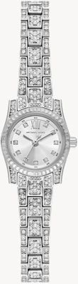 Michael Kors Mini Lexington Pavé (19mm) Silver Dial / Stainless Steel Bracelet MK4864