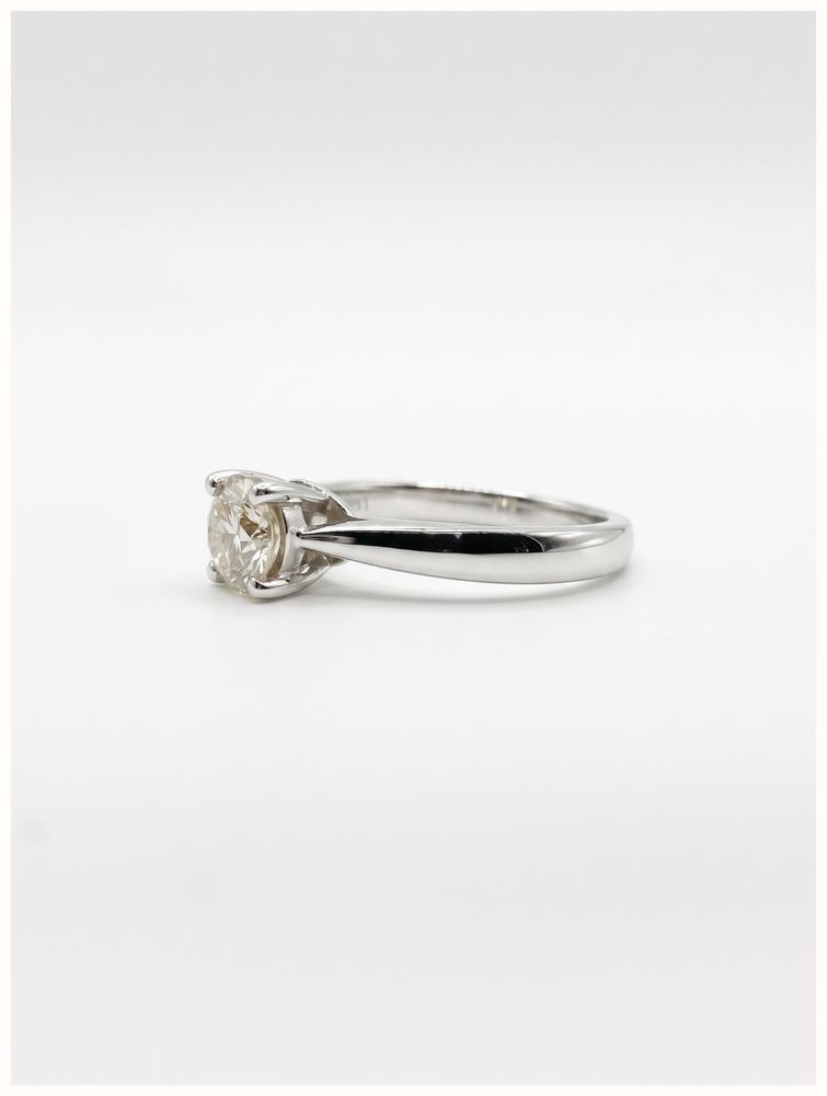 1.02ct Round Brilliant Natural Diamond 18ct White Gold Solitaire Ring JM2409 - alternate view 2