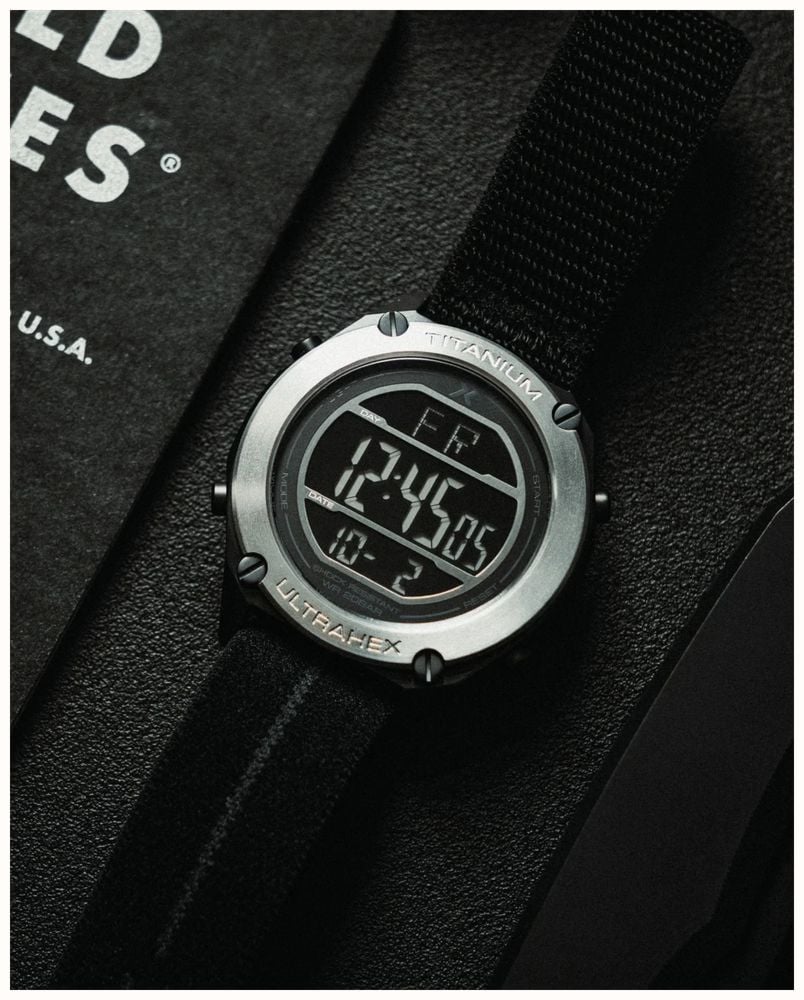 RZE UTD-8000 Multi-Function 'Anthracite' (42mm) Negative Display / Black Fabric Strap Watch UTD-8000-ANT - alternate view 2