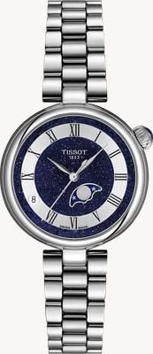 Tissot Desir Moonphase Quartz (29.6mm) Blue Dial / Stainless Steel Bracelet T1522231149300