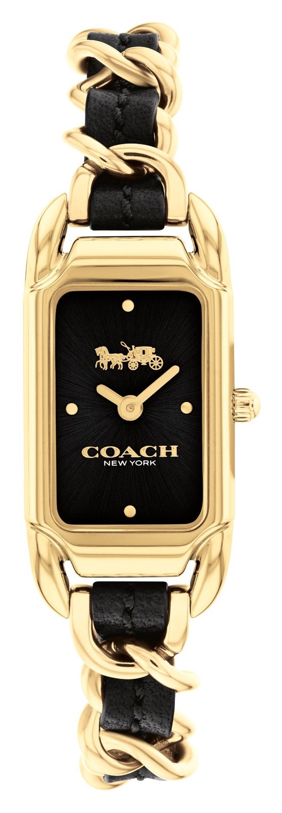 Coach 14504281 Women's Cadie Black Rectangle Dial / Black Watch
