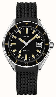 DOXA SUB 200 Sharkhunter (42mm) Black Iconic Dial / Black FKM Rubber Strap 799.10.101.20