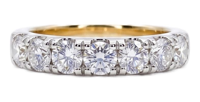 Pre-owned J6916 18ct Yellow Gold 7 Stone Diamond Ring Jewellery