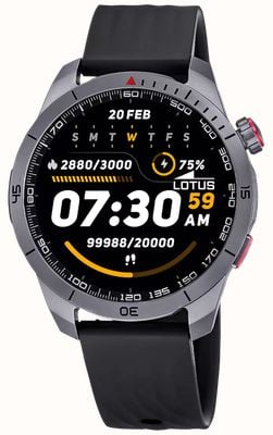 Lotus SmarTime Paso X 2nd Gen GPS Smartwatch (48.5mm) Digital Display / Black Rubber Strap 50209/1