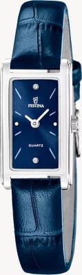 Festina Mademoiselle Quartz (25mm) Blue Sunray Dial / Blue Leather Strap F20769/4
