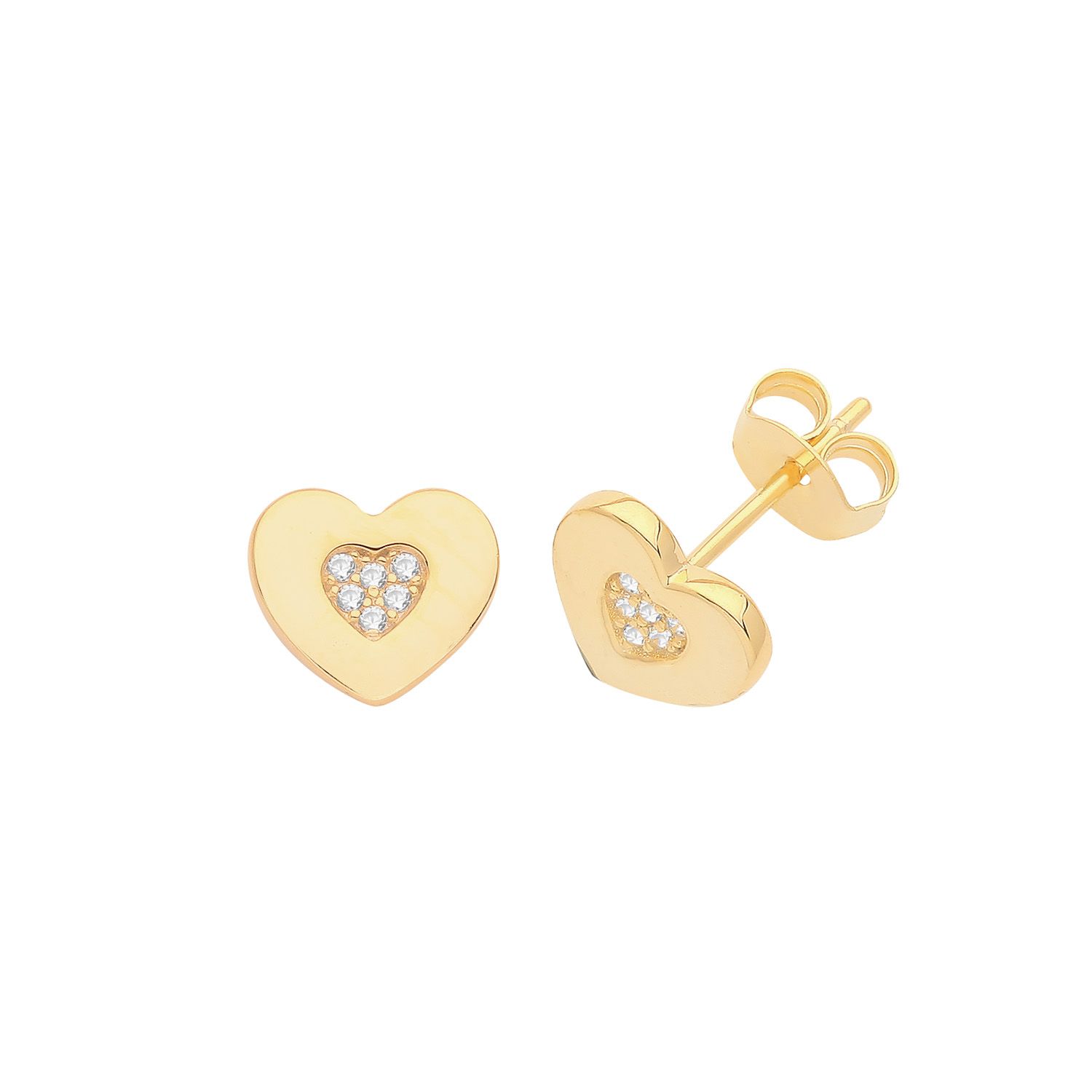 James Moore TH G51260GP Sterling Silver Gold Plated Cubic Jewellery