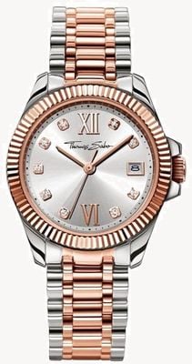 Thomas Sabo Womans Stainless Steel Strap Silver Dial WA0219-272-201-33