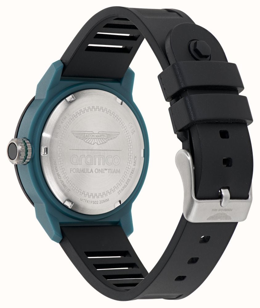 Aston Martin Aramco Formula One™ Team PDK W Quartz (40mm) Podium Green Dial / Black Silicone Strap Watch MTFK1F502 - alternate view 4