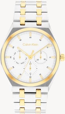 Calvin Klein CK Motion Multifunction (39mm) White Dial / Two-Tone Stainless Steel Bracelet 25200533