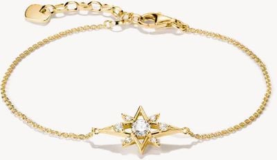Thomas Sabo Star Gold Bracelet with White Zirconia A2246-M01-14-L19V