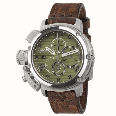 U-Boat Chimera Chronograph SS Verde Limited Edition (46mm) Green Dial / Aged Brown Leather Strap 9591