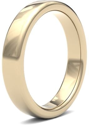 James Moore Wedding Rings | 9ct Yellow Gold | 4mm | Heavy | Soft Court | AG_4LHS-9Y
