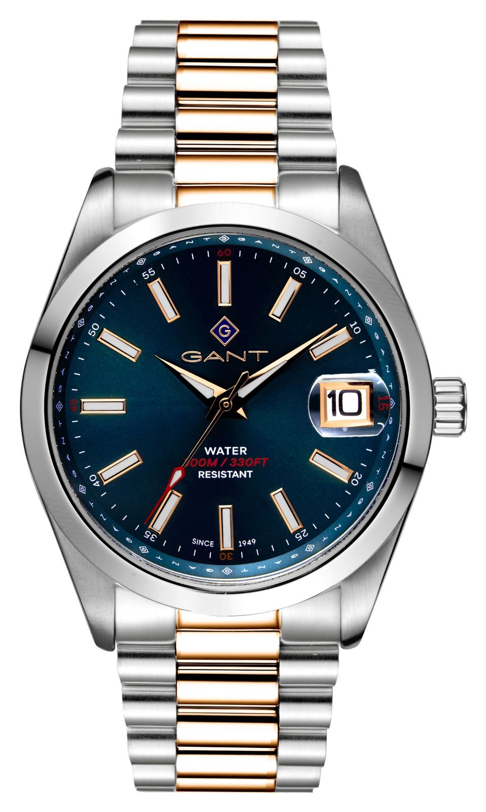 GANT G161009 EASTHAM 100M (42mm) Blue Dial / Two-Tone PVD Watch