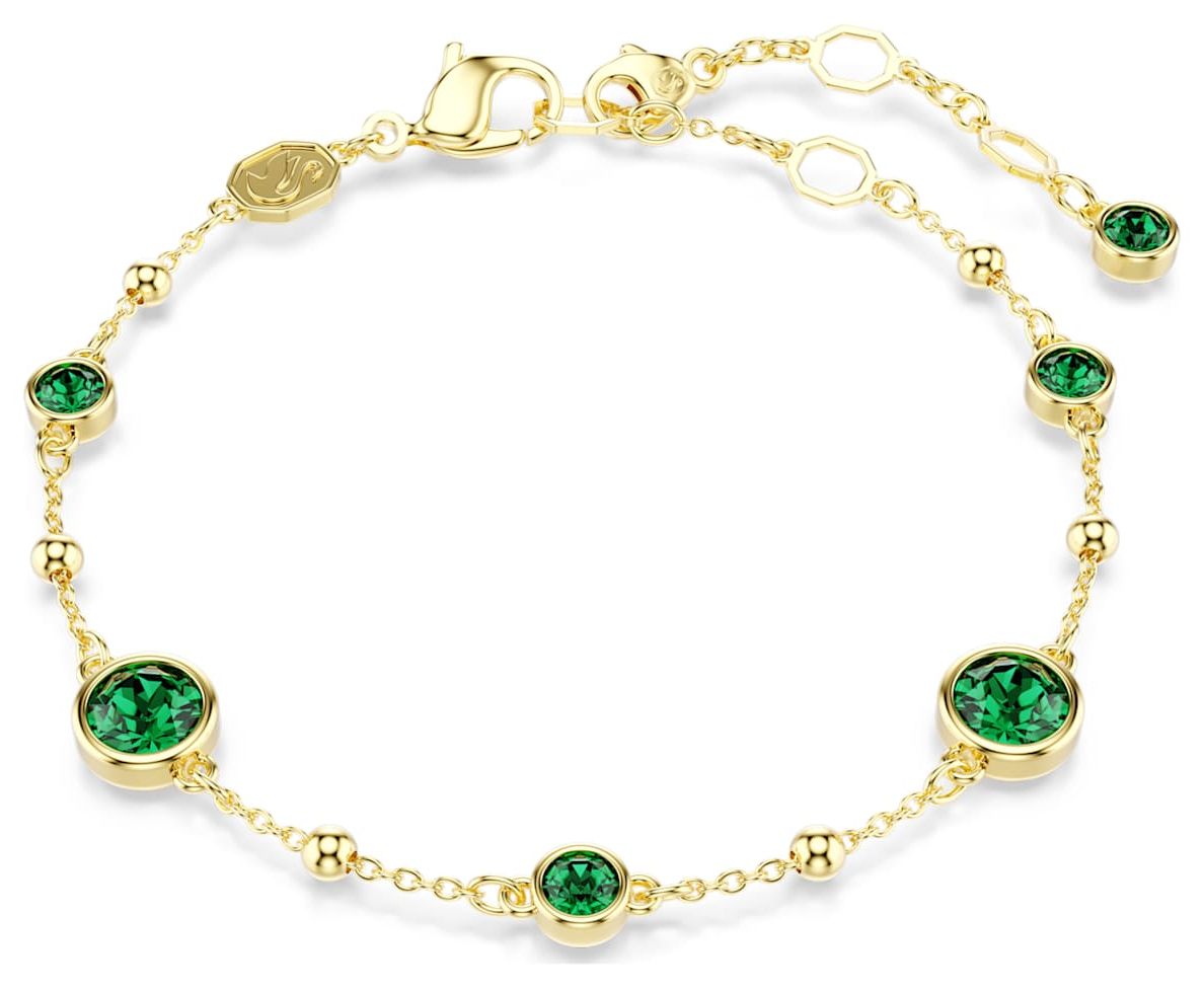 Swarovski 5730676 Imber Bracelet Round Cut, Green, Gold-tone Jewellery