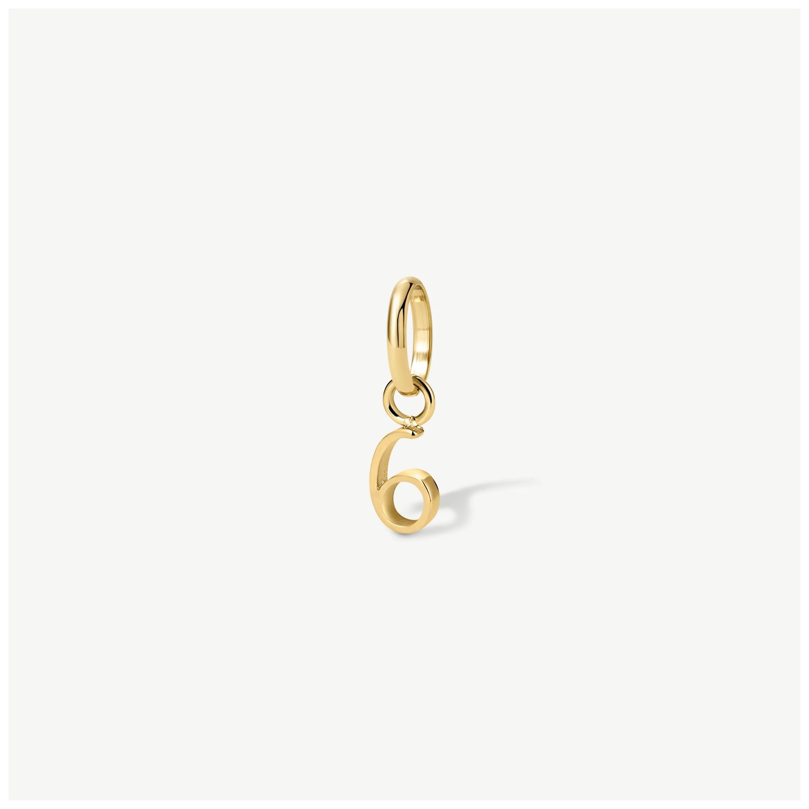 D.LOUISE CH-19-06 Gold Tone Mini Number Charm - 6 Jewellery
