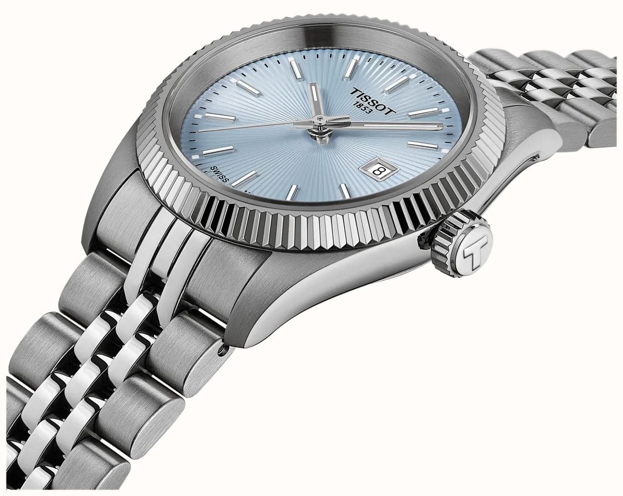 Tissot Ballade Quartz (30mm) Light Blue Sunray Dial / Stainless Steel Bracelet T1560101135100 - alternate view 2
