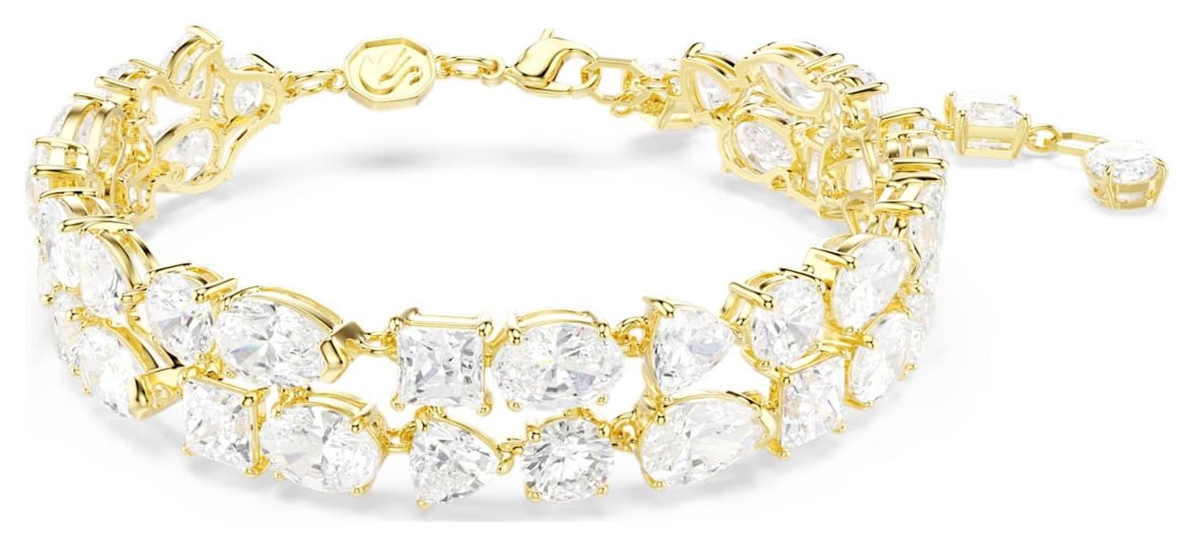 Swarovski 5743827 Mesmera Bracelet Mixed Cuts, White, Gold- Jewellery