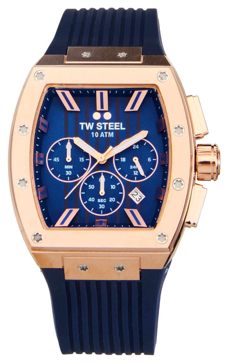 TW Steel TO3 Tonneau Quartz Chronograph (42mm) Blue Dial / Watch