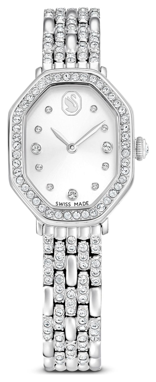 Swarovski 5698690 Dextera Octagon (23mm) Silver Sunray Dial Watch