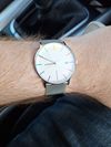 Customer picture of Junghans FORM Quartz Bauhaus Limited Edition (39.9mm) Silver Dial / Stainless Steel Milanese Bracelet 41/4580.44