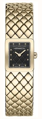 Herbelin Women's Ruban (18.6mm) Black Dial / Gold PVD-Plated Stainless Steel Bracelet 17596BP14