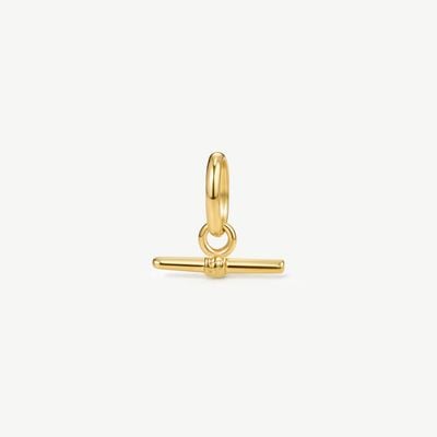 D.LOUISE Gold Tone Mini T Bar Charm Pendant CH-41