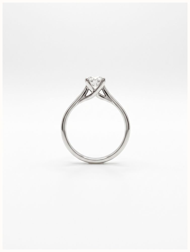 0.50ct Round Brilliant Natural Diamond 18ct White Gold Solitaire Ring J26494 - alternate view 3