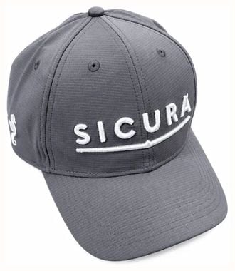 Sicura Textured Grey Branded Cap - One Size J13592 Sicura Textured Grey Branded Cap - One Size J13592