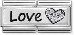 Nomination Classic Heart Sterling Silver & Steel Charm 330731/05