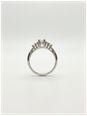 Pear & Round Brilliant Natural Diamond 18ct White Gold Trilogy Ring JM7649 - alternate view 3