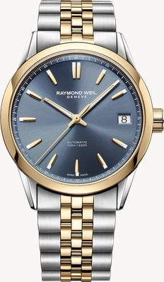 Raymond Weil Freelancer Date Automatic (40mm) Blue Sunray Dial / Two-Tone Stainless Steel Bracelet 2741-STP-50001