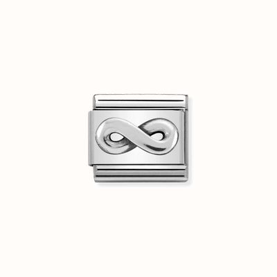 Nomination Composable Classic OXIDIZED SYMBOLS In St.steel And Sterling Silver Infinity 330101/21